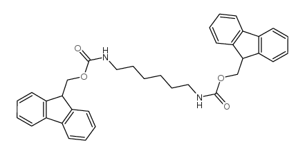 1,6-Hexanediylbiscarbamic acid bis(9H-fluoren-9-ylmethyl)ester structure, CAS 296247-94-4