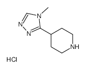 4-(4-Methyl-4H-1,2,4-triazol-3-yl)piperidine hydrochloride structure, CAS 297171-80-3