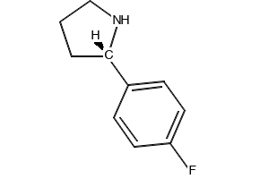 (S)-2-(4-Fluorophenyl)pyrrolidine structure, CAS 298690-90-1