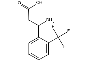 3-Amino-3-(2-(trifluoromethyl)phenyl)propanoic acid structure, CAS 299165-24-5