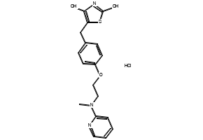 Rosiglitazone hydrochloride structure, CAS 302543-62-0