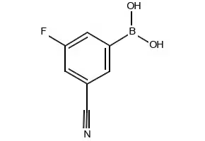 3-Cyano-5-fluorophenylboronic acid structure, CAS 304858-67-1