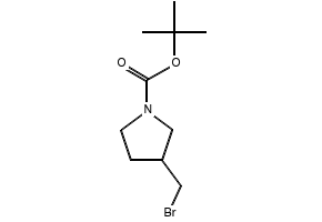 tert-Butyl 3-(bromomethyl)pyrrolidine-1-carboxylate structure, CAS 305329-97-9