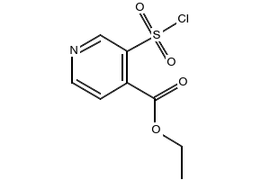 Ethyl 3-(chlorosulfonyl)isonicotinate structure, CAS 306936-12-9