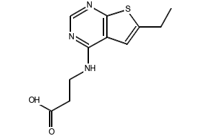 N-(6-Ethylthieno[2,3-d]pyrimidin-4-yl)glycine structure, CAS 313534-29-1
