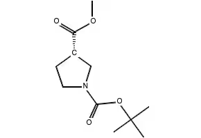 (S)-1-Boc-pyrrolidine-3-carboxylic acid methyl ester structure, CAS 313706-15-9