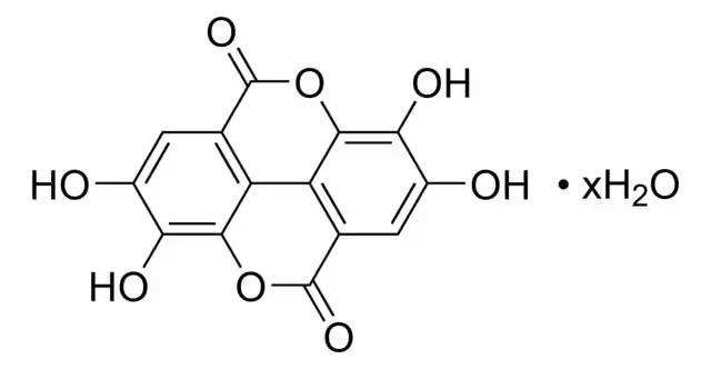 Ellagic acid hydrate structure, CAS 314041-08-2