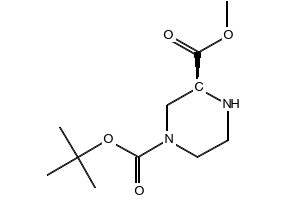 (S)-1-N-Boc-piperazine-3-carboxylic acid methyl ester structure, CAS 314741-39-4