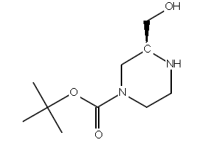 (S)-1-Boc-3-hydroxymethylpiperazine structure, CAS 314741-40-7