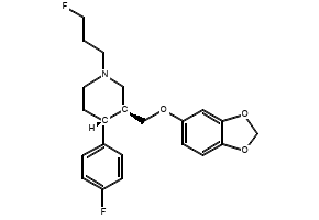 trans-(-)-4-(4-Fluorophenyl)-1-methyl-3-[(4-toluenesulfonyloxy)methyl]piperidine structure, CAS 317323-77-6