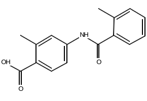 2-Methyl-4-(2-methylbenzoylamino)benzoic acid structure, CAS 317374-08-6