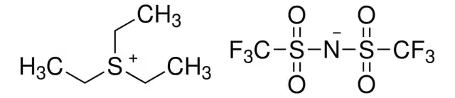 Triethylsulfonium bis(trifluoromethylsulfonyl)imide structure, CAS 321746-49-0