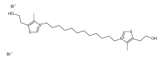 1,12-Bis[4-methyl-5-(2-hydroxyethyl)thiazol-3-ium-3-yl]dodecane dibromide structure, CAS 321915-72-4