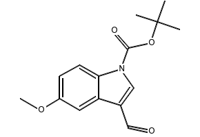 5-Methoxy-3-formylindole-1-carboxylic acid tert-butyl ester structure, CAS 324756-80-1