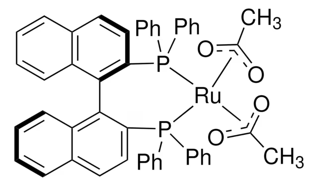 Diacetato[(R)-(+)-2,2'-bis(diphenylphosphino)-1,1'-binaphthyl]ruthenium(II) structure, CAS 325146-81-4