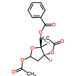 1,3-Di-O-acetyl-2-deoxy-5-O-benzoyl-D-xylofuranose structure, CAS 327027-21-4