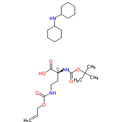 N-Boc-N'-allyloxycarbonyl-L-2,4-diaminobutyric acid dicyclohexylamine salt structure, CAS 327156-92-3