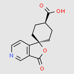 cis-3'-Oxo-spiro[cyclohexane-1,1'(3'H)-furo[3,4-c]pyridine]-4-carboxylic acid structure, CAS 328233-46-1
