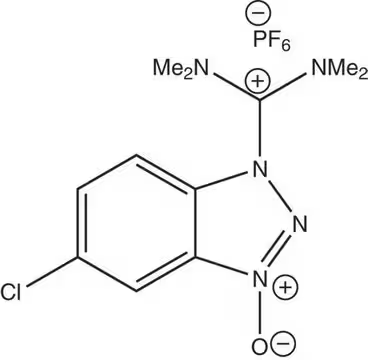 5-Chloro-1-[bis(dimethylamino)methylene]-1H-benzotriazolium 3-oxide hexafluorophosphate structure, CAS 330645-87-9