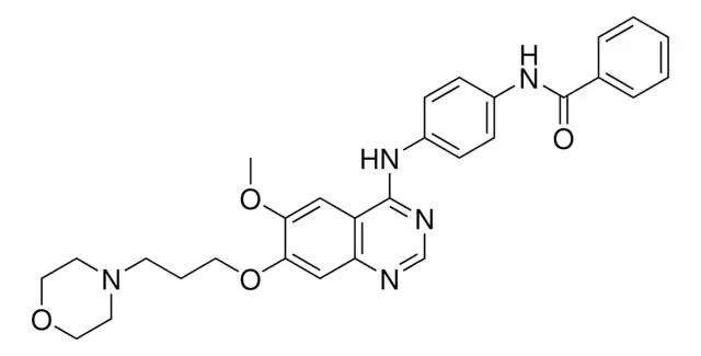 N-[4-[[6-Methoxy-7-[3-(4-morpholinyl)propoxy]-4-quinazolinyl]amino]phenyl]benzamide structure, CAS 331771-20-1