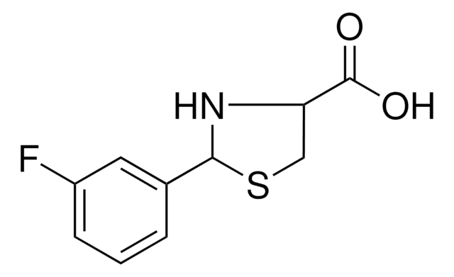 2-(3-Fluorophenyl)-4-thiazolidinecarboxylic acid structure, CAS 333408-47-2