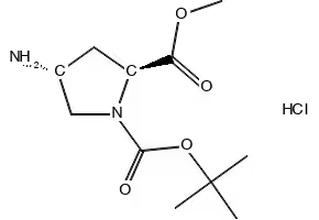 N-Boc-trans-4-amino-L-proline methyl ester hydrochloride structure, CAS 334999-32-5