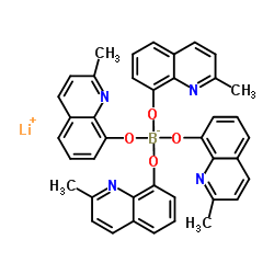Lithium tetra(2-methyl-8-hydroxyquinolinato)boron structure, CAS 338949-42-1