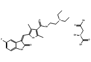 Sunitinib malate structure, CAS 341031-54-7