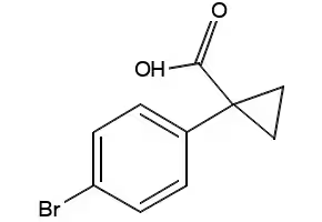 1-(4-Bromophenyl)cyclopropanecarboxylic acid structure, CAS 345965-52-8
