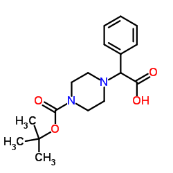 2-(4-Boc-Piperazinyl)-2-phenylacetic acid structure, CAS 347186-49-6
