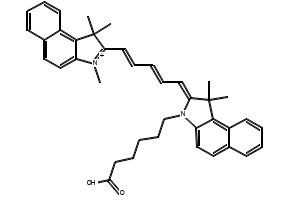 1,1,3-Trimethyl-2-((E)-2-(2-phenyl-3-[(E)-2-(1,1,3-trimethyl-1,3-dihydro-2H-benzo[e]indol-2-ylidene)ethylidene]-1-cyclopenten-1-yl)ethenyl)-1H-benzo[e]indolium perchlorate structure, CAS 348626-56-2