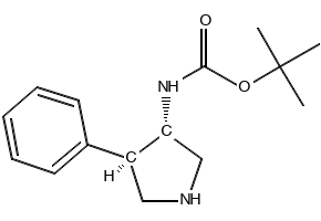 tert-Butyl (3S,4R)-4-phenylpyrrolidin-3-ylcarbamate structure, CAS 351360-61-7