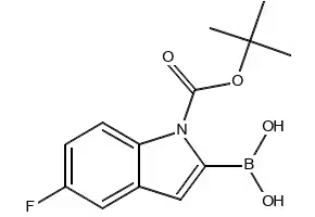 1-Boc-5-fluoroindole-2-boronic acid structure, CAS 352359-23-0