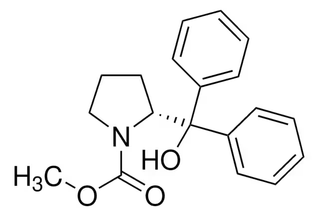 Methyl (2S)-(-)-2-(hydroxydiphenylmethyl)-1-pyrrolidinecarboxylate structure, CAS 352535-68-3