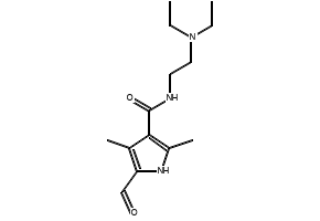 N-(2-(Diethylamino)ethyl)-5-formyl-2,4-dimethyl-1H-pyrrole-3-carboxamide structure, CAS 356068-86-5