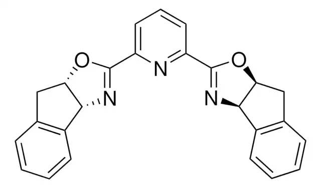 2,6-Bis[(3aR,8aS)-(+)-8H-indeno[1,2-d]oxazolin-2-yl)pyridine structure, CAS 357209-32-6
