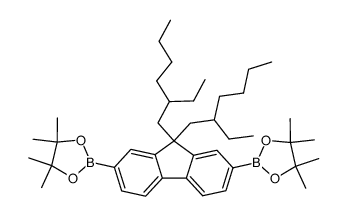 9,9-Bis(2-ethylhexyl)fluorene-2,7-bis(boronic acid pinacol ester) structure, CAS 357219-41-1