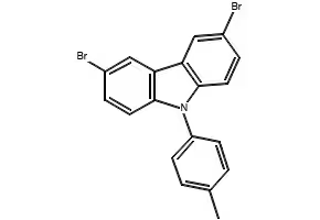 3,6-Dibromo-9-(4-methylphenyl)-9H-carbazole structure, CAS 357437-74-2