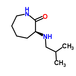 (3S)-Hexahydro-3-[(2-methylpropyl)amino]-2H-azepin-2-one structure, CAS 359782-00-6