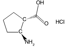 (1S,2S)-(-)-2-Amino-1-cyclopentanecarboxylic acid hydrochloride structure, CAS 359849-58-4