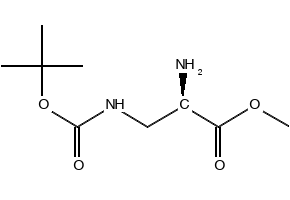 3-[[(1,1-Dimethylethoxy)carbonyl]amino]-D-alanine methyl ester structure, CAS 363191-25-7