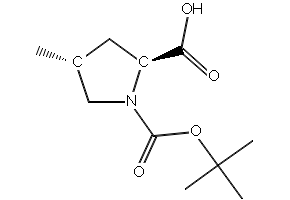 (2S,4R)-N-Boc-4-methylpyrrolidine-2-carboxylic acid structure, CAS 364750-80-1