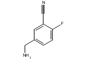 5-(Aminomethyl)-2-fluorobenzonitrile structure, CAS 368426-86-2