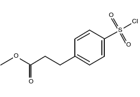 Methyl 3-(4-chlorosulfonyl)phenylpropionate structure, CAS 374537-95-8