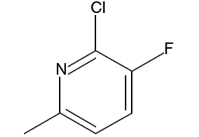 2-Chloro-3-fluoro-6-picoline structure, CAS 374633-32-6