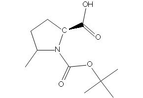 (2S)-N-Boc-5-methylpyrrolidine-2-carboxylic acid structure, CAS 374929-20-1