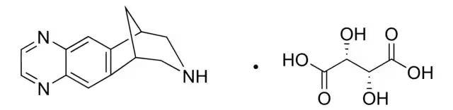 Varenicline tartrate structure, CAS 375815-87-5
