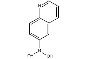 Quinoline-6-boronic acid structure, CAS 376581-24-7