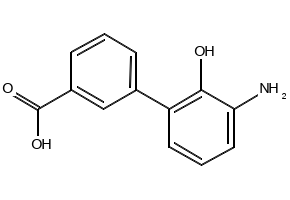 3'-Amino-2'-hydroxy-[1,1'-biphenyl]-3-carboxylic acid structure, CAS 376592-93-7