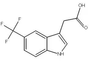 2-(5-Trifluoromethyl-1H-indol-3-yl)acetic acid structure, CAS 378802-40-5
